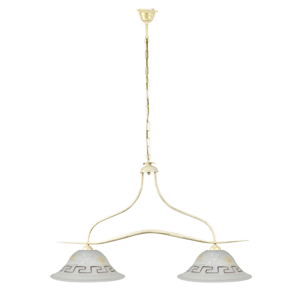 Hängeleuchte Corinne Weiß L: 85 cm - Weiß, KONVENTIONELL, Metall (85/30/110cm)