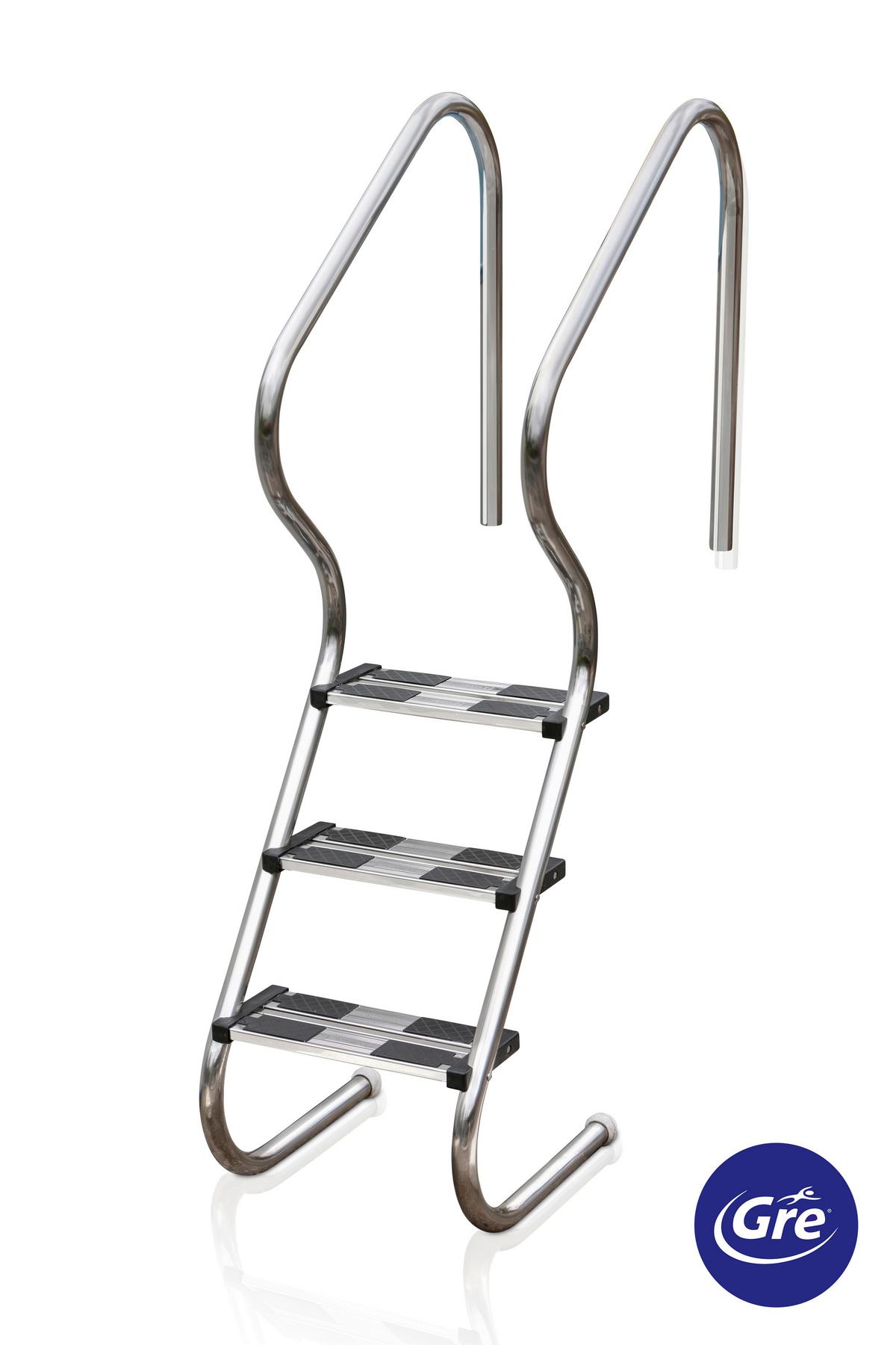 Poolleiter Leiter - Alufarben, KONVENTIONELL, Metall (50/183,5cm) - Gre