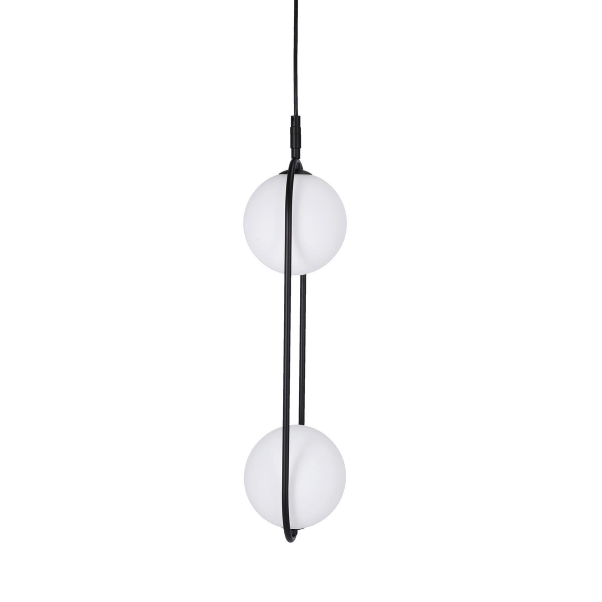 Hängeleuchte 32-10155 Cordel - Schwarz/Weiß, Design, Metall (18.5/15cm)