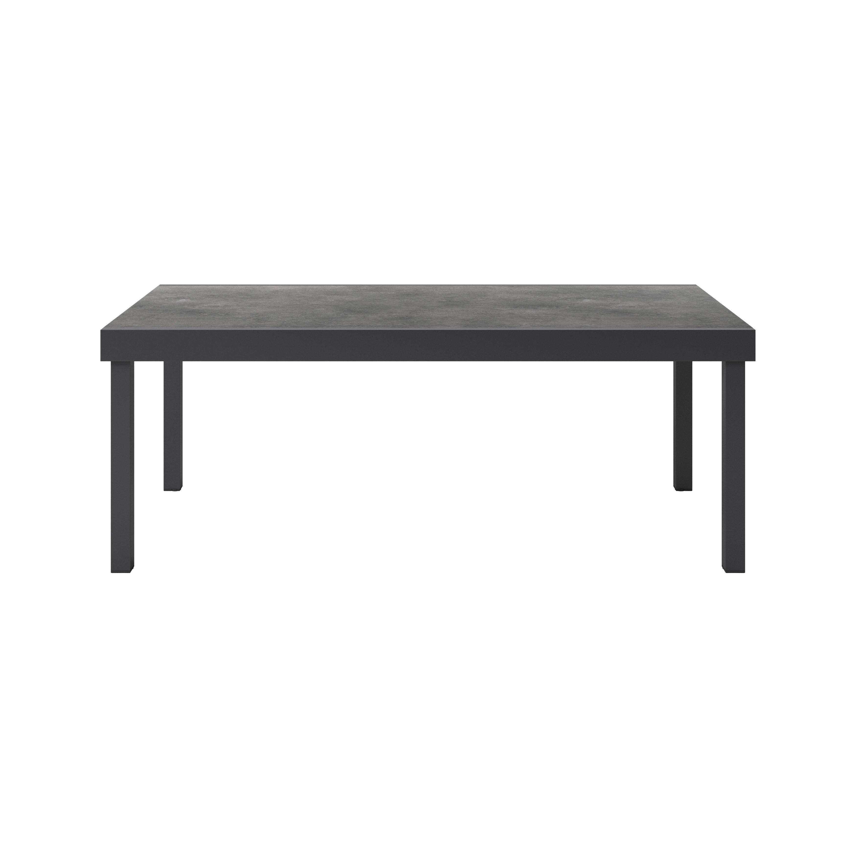 Gartentisch ausziehbar Toledo Metall L 200-320 cm - Grau, MODERN, Metall (200-320/75/100cm) - Beldano