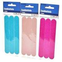 Sandblattnagelfeile 2 Stk. Versch. Farben - Silberfarben/Schwarz, KONVENTIONELL, Karton (7,5/23/1cm)