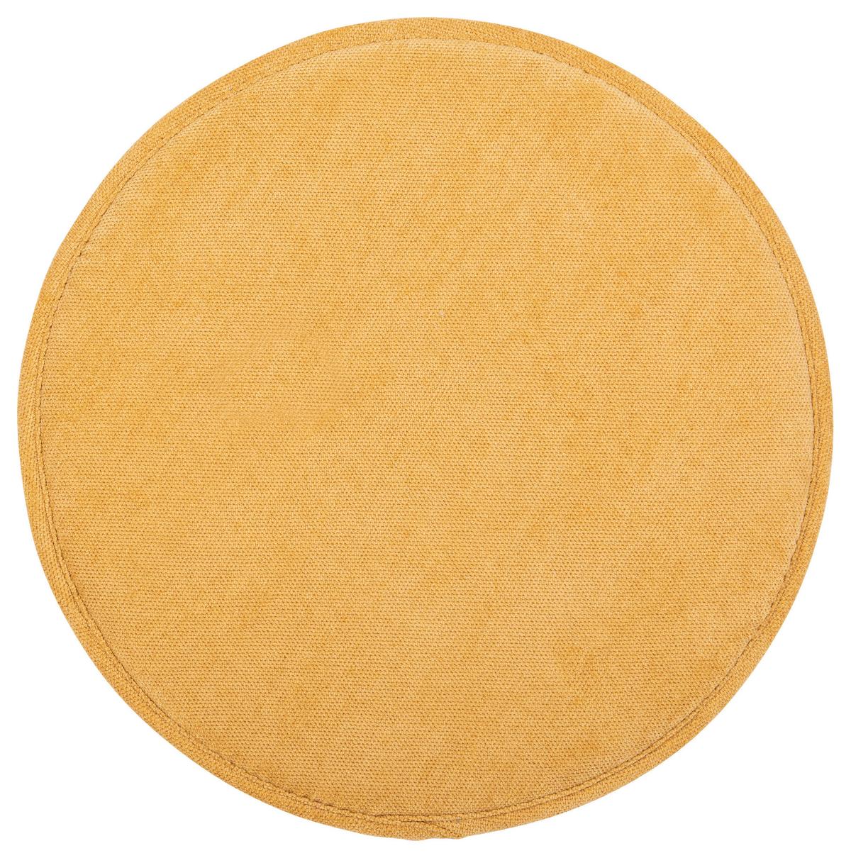 Ülőpárna Campino - méz, Modern, textil (38/2,5cm) - Luca Bessoni