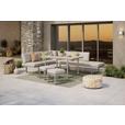 Loungegarnitur Alicante - Beige/Hellgrau, MODERN, Glas/Textil (275/82/198cm) - Beldano