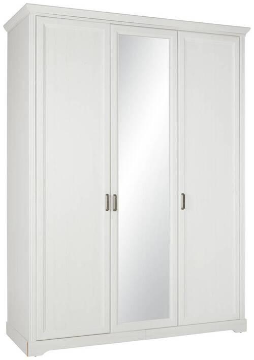 Skříň bílá,š. 160cm - bílá/barvy niklu, Romantický / Rustikální, kov/kompozitní dřevo (160/220/64cm)