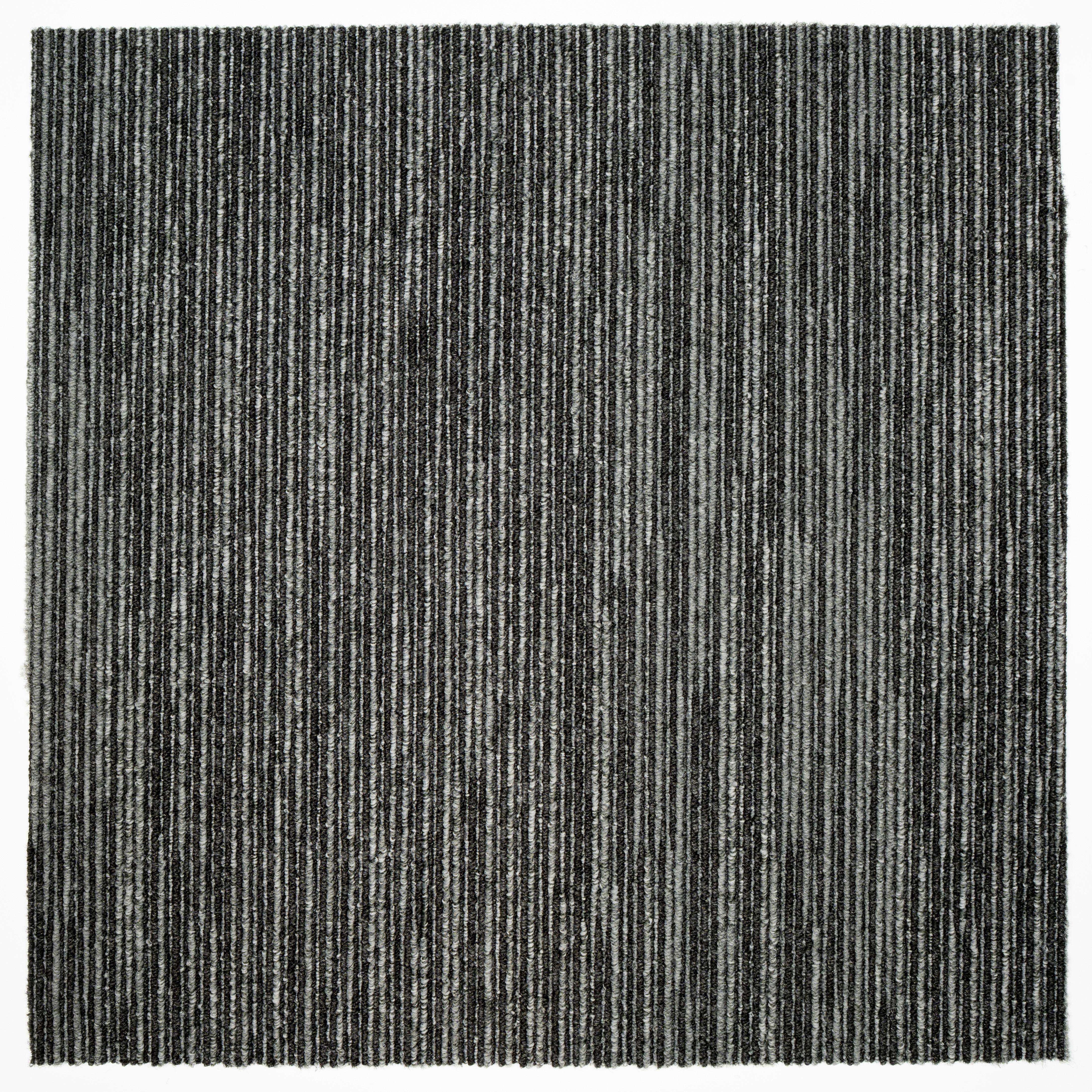 Teppichfliese Grau Ambition 50x50 cm Florhöhe 3 mm - Dunkelgrau/Hellgrau, Basics, Textil (50/50cm)