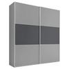 Schwebetürenschrank 188cm Includo Grau/anthrazit - Dunkelgrau/Anthrazit, MODERN, Holzwerkstoff (188/222/68cm) - MID.YOU