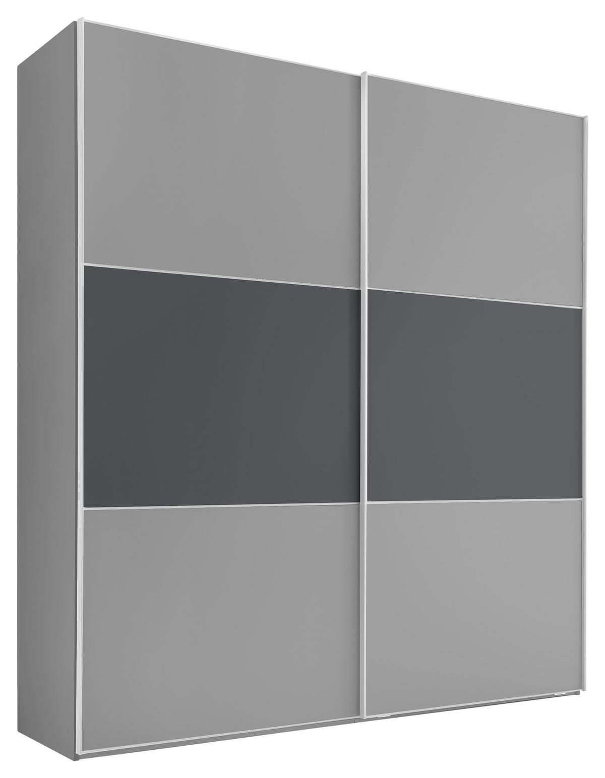 Schwebetürenschrank 188cm Includo Grau/anthrazit - Dunkelgrau/Anthrazit, MODERN, Holzwerkstoff (188/222/68cm) - MID.YOU