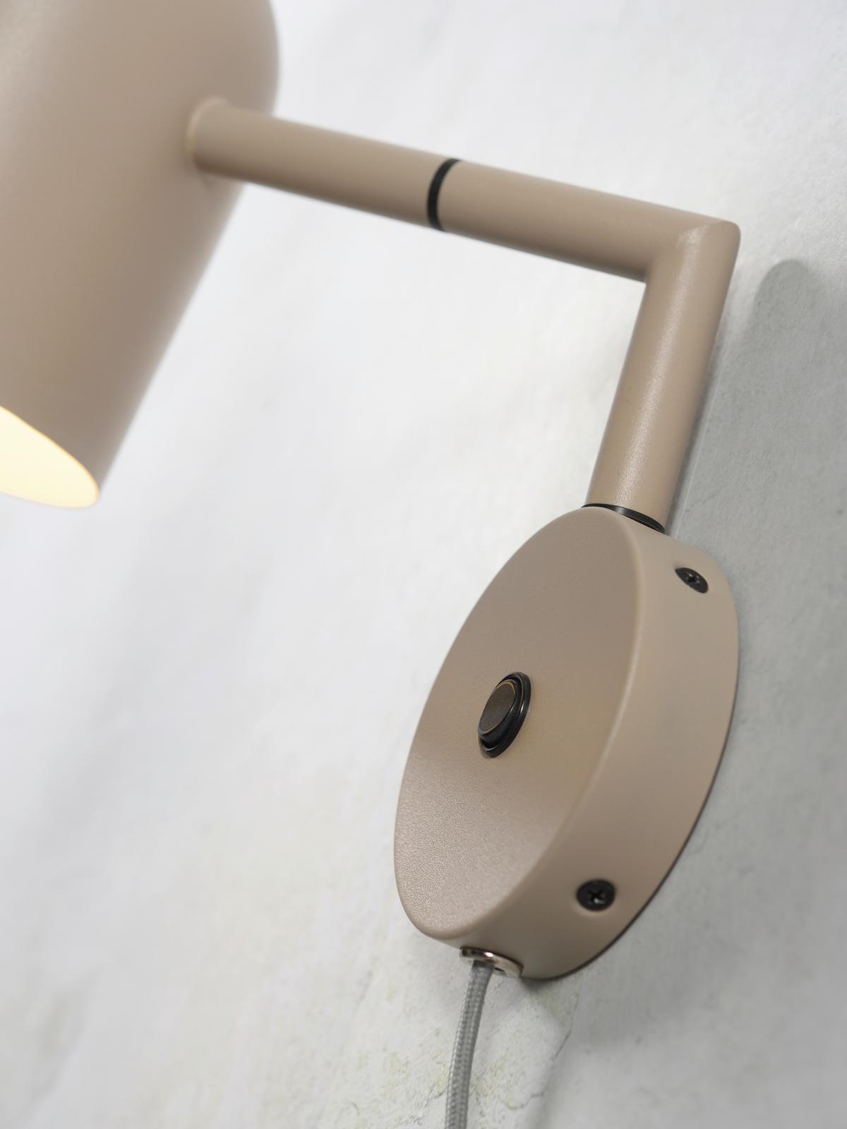 Wandleuchte Marseille 1-Flammig Sandfarben - Sandfarben, Design, Metall (33/15/33cm) - It's about Romi