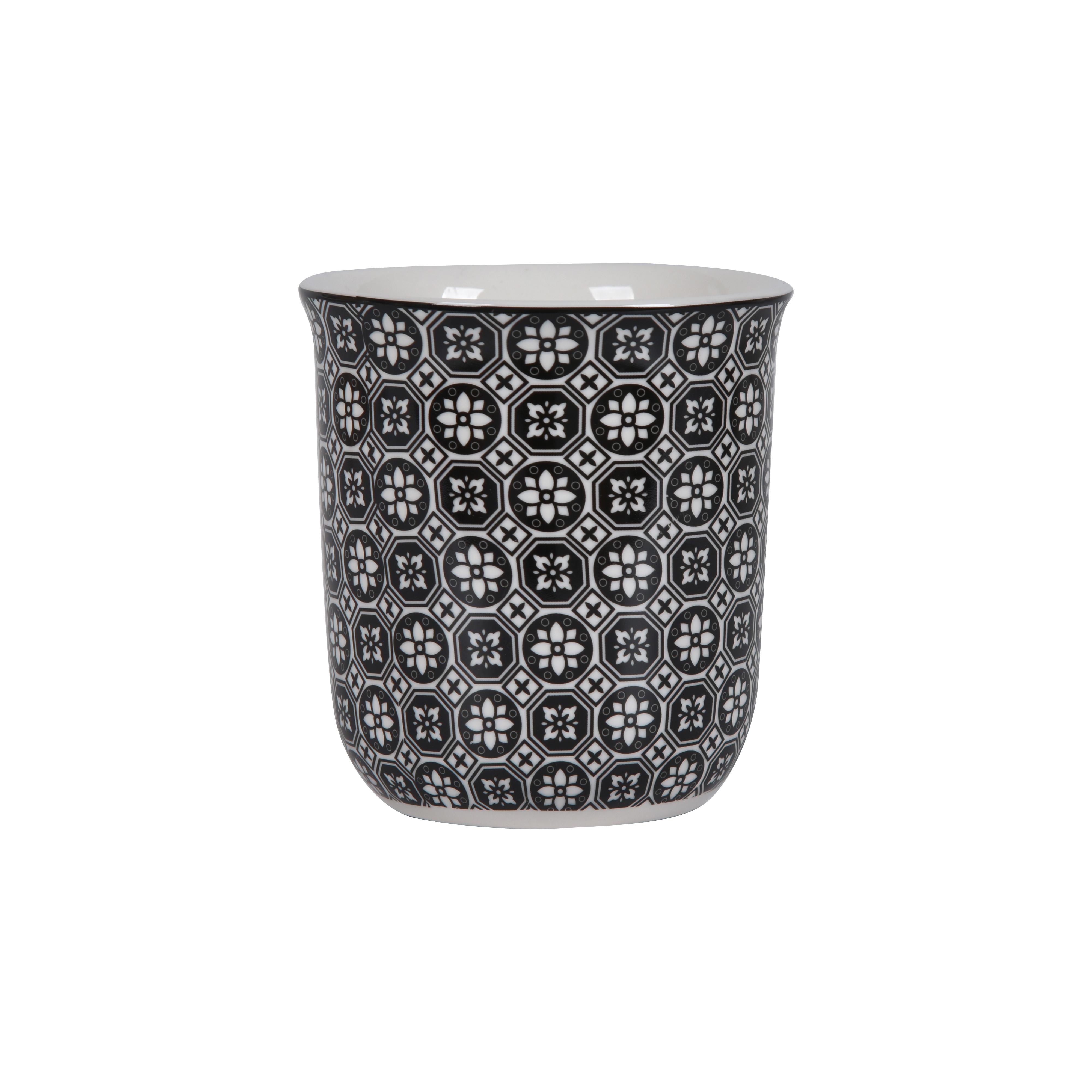 Hrnek na kávu SHIVA - bílá/černá, Lifestyle, keramika (8,4/9,2cm) - Mömax