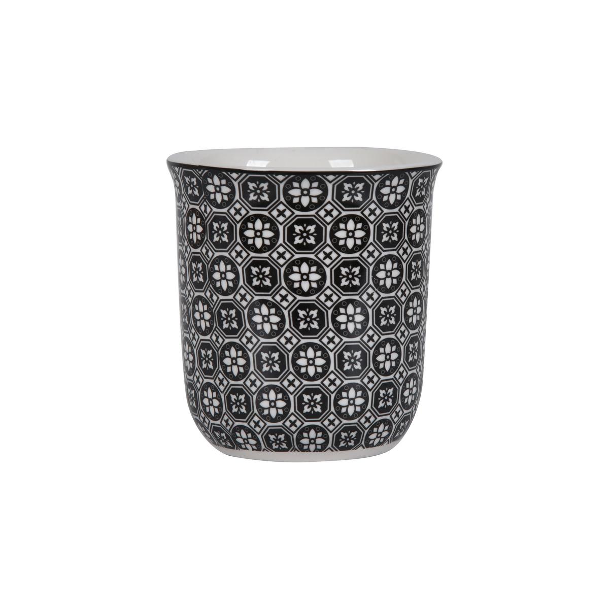 Hrnček na kávu SHIVA - čierna/biela, Lifestyle, keramika (8,4/9,2cm) - Mömax