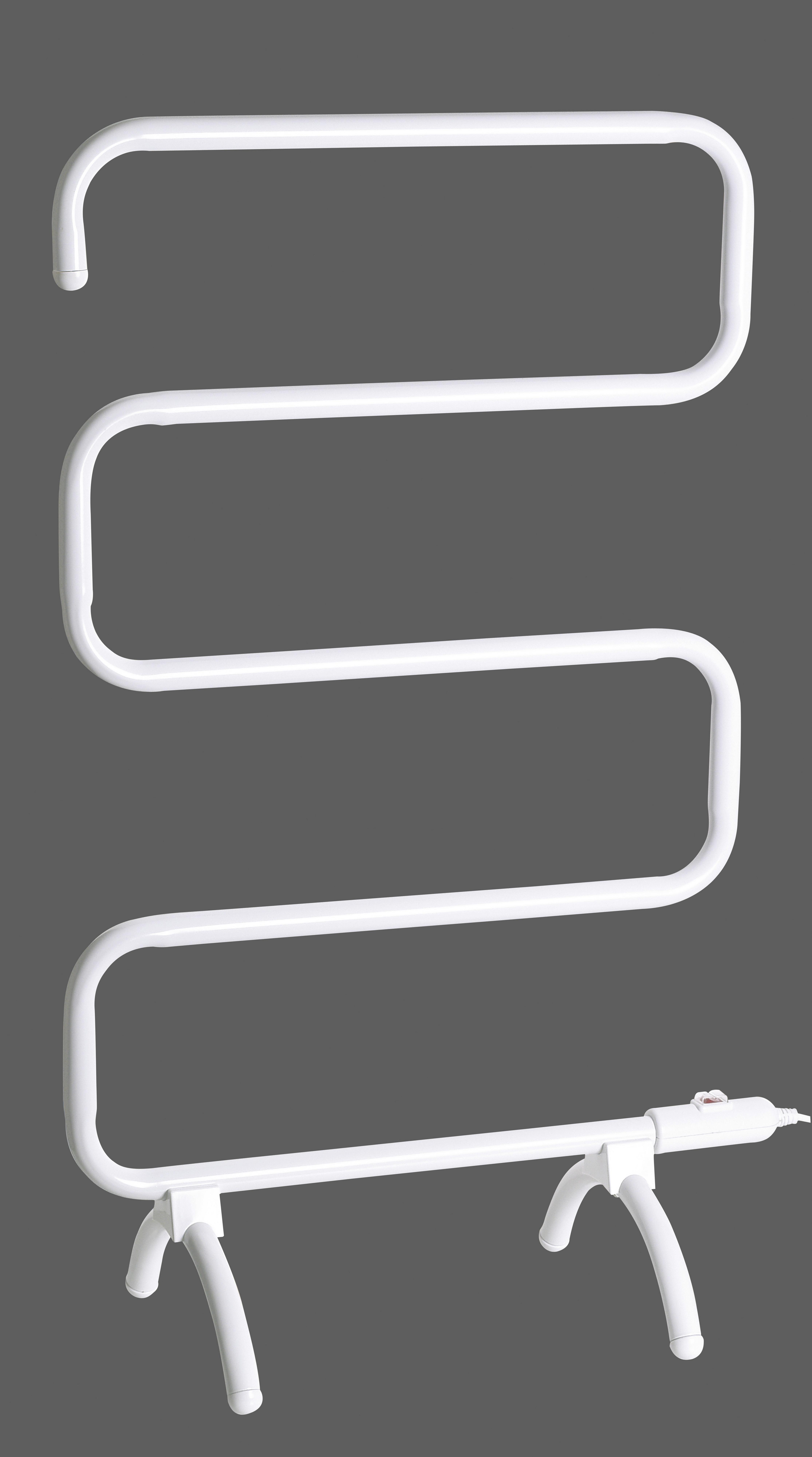Handtuchheizkörper Htw 100 53x79 cm S-Form 100 W - Weiß, MODERN, Kunststoff/Metall (53/79/4cm)