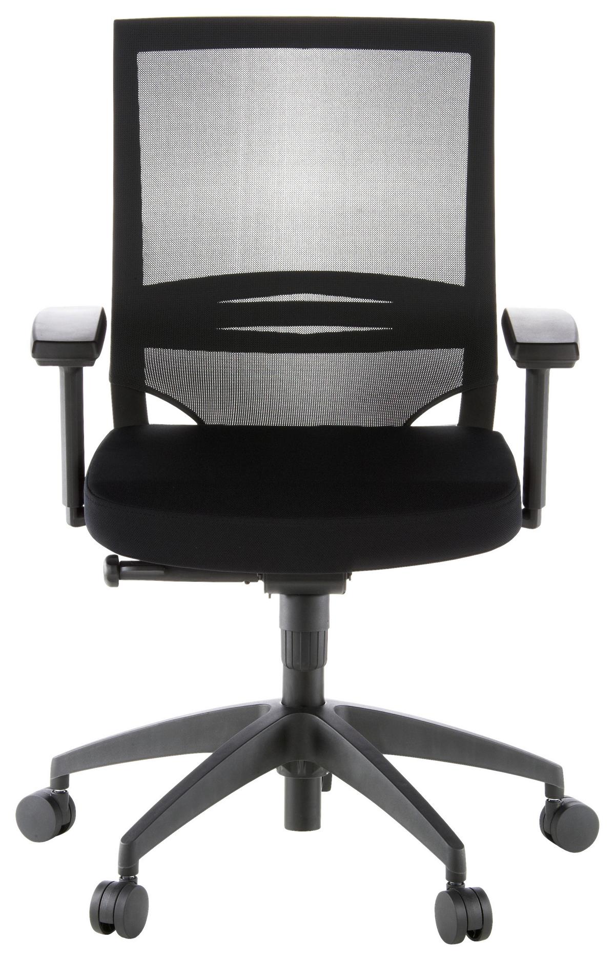 Drehstuhl Porto Base Schwarz - Schwarz, MODERN, Kunststoff/Textil (59/108/44cm) - MID.YOU
