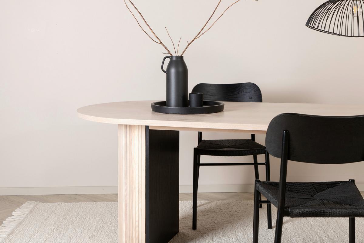 Esstisch Bianca - Eichefarben/Schwarz, Design, Holz/Holzwerkstoff (200/75/90cm) - Livetastic