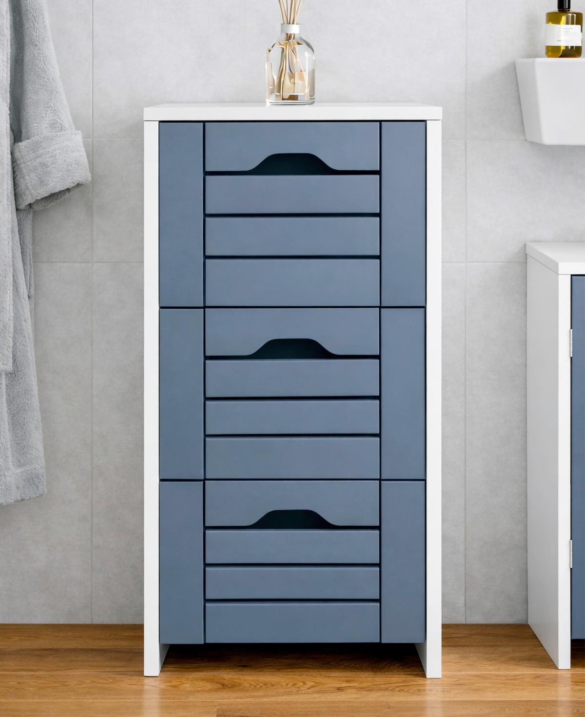 MIDISCHRANK Flonali Weiß/Anthrazit B: 38cm - Anthrazit/Weiß, Trend, Holzwerkstoff (38/76/28cm) - MID.YOU