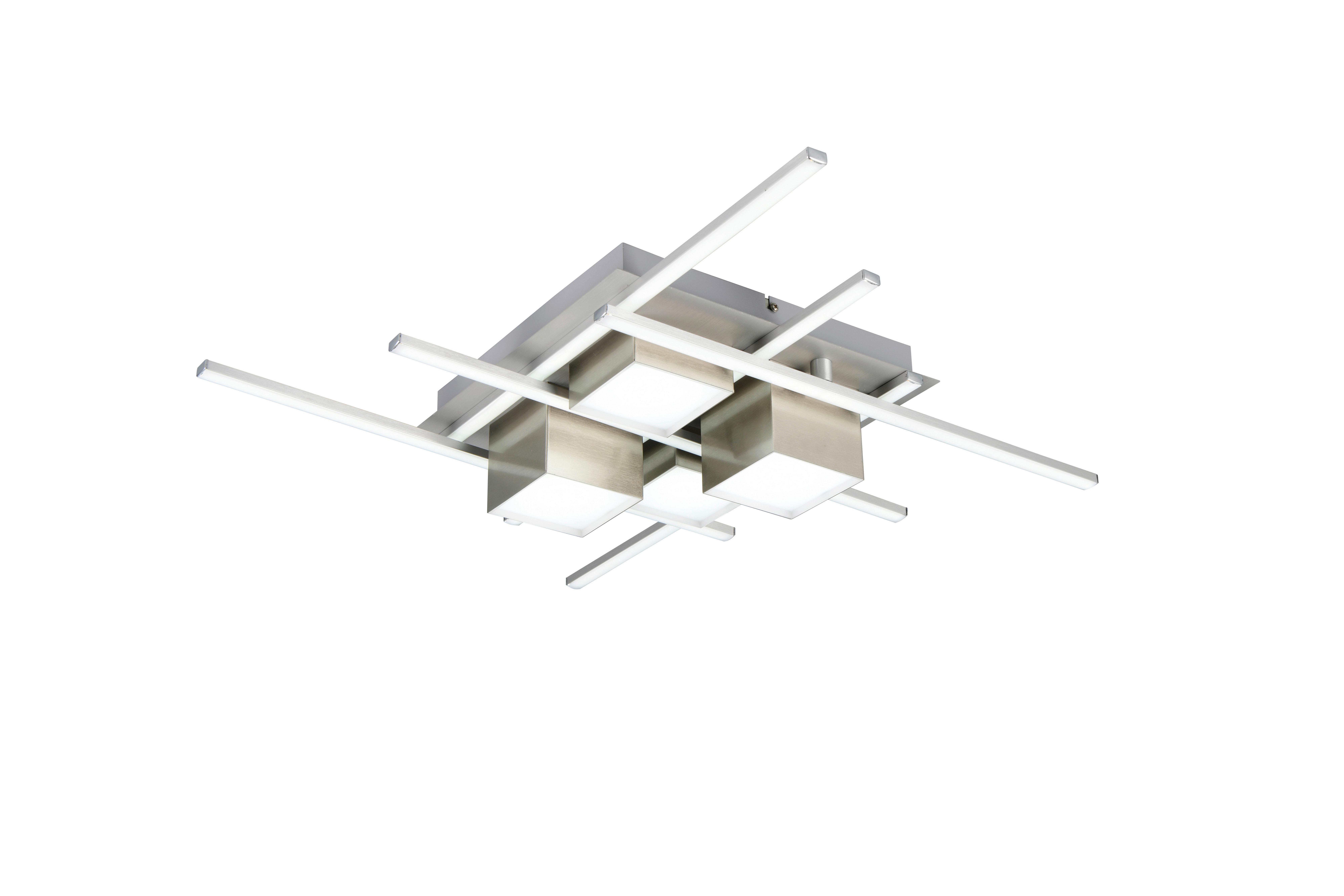 Led-deckenleuchte 647810407 Roger - Alufarben/Nickelfarben, Design, Metall (70/11,5cm) - Trio Leuchten