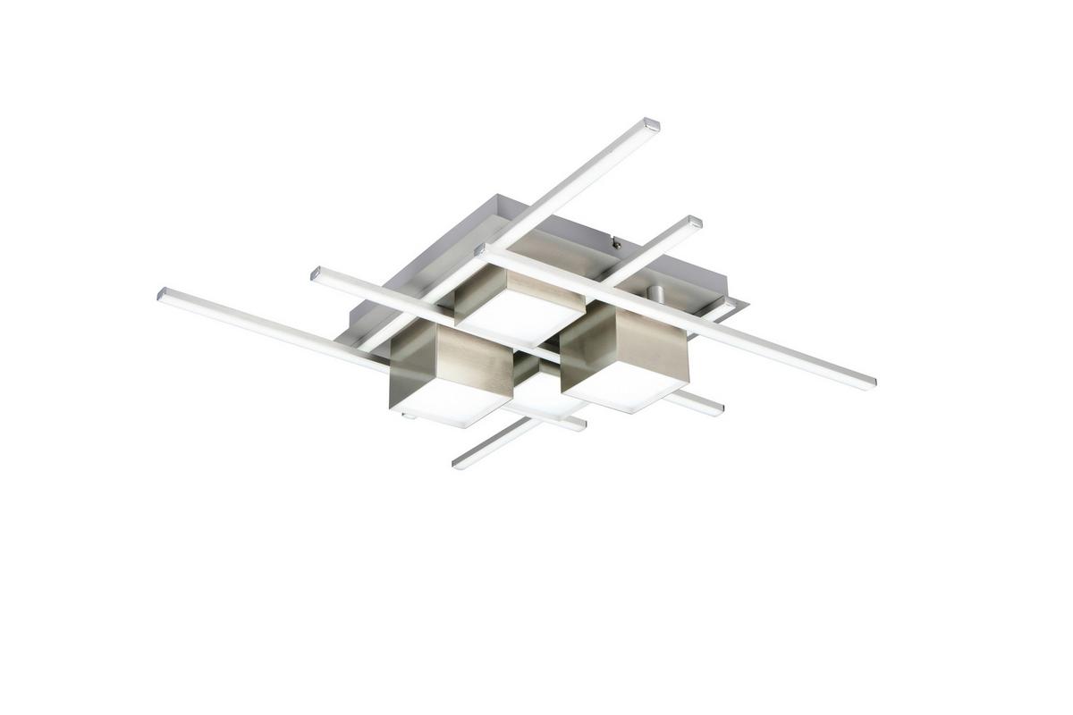 Led-deckenleuchte 647810407 Roger - Alufarben/Nickelfarben, Design, Metall (70/11,5cm) - Trio Leuchten