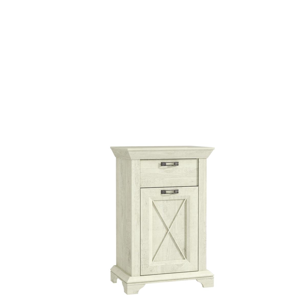 Kommode B: 73,3 Cm Kashmir, Pinien Dekor - Weiß/Pinienfarben, Basics, Holzwerkstoff/Kunststoff (73,3/114,6/46,2cm) - Livetastic