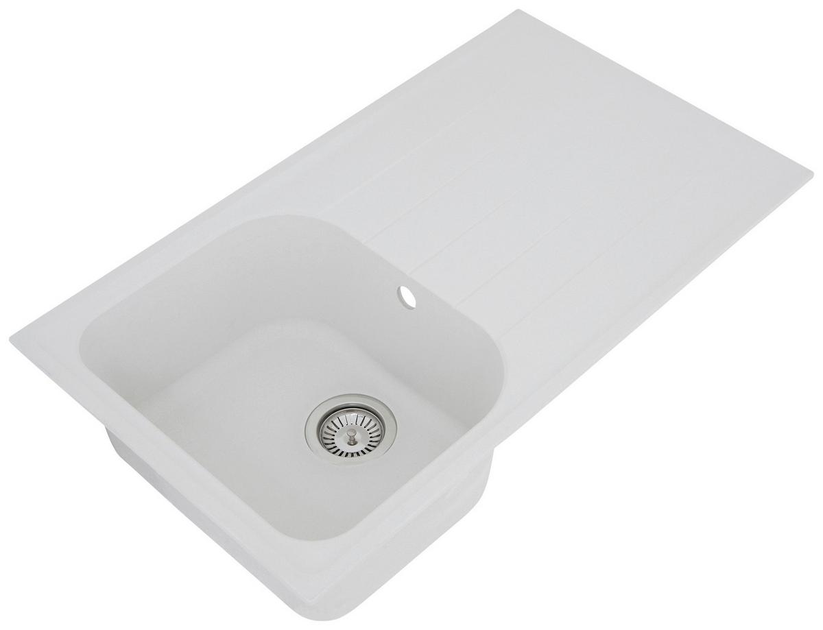 Spüle Respekta Stein Bxt: 86x50 cm - Weiß, Trend, Stein (86/20,9/50cm) - Respekta