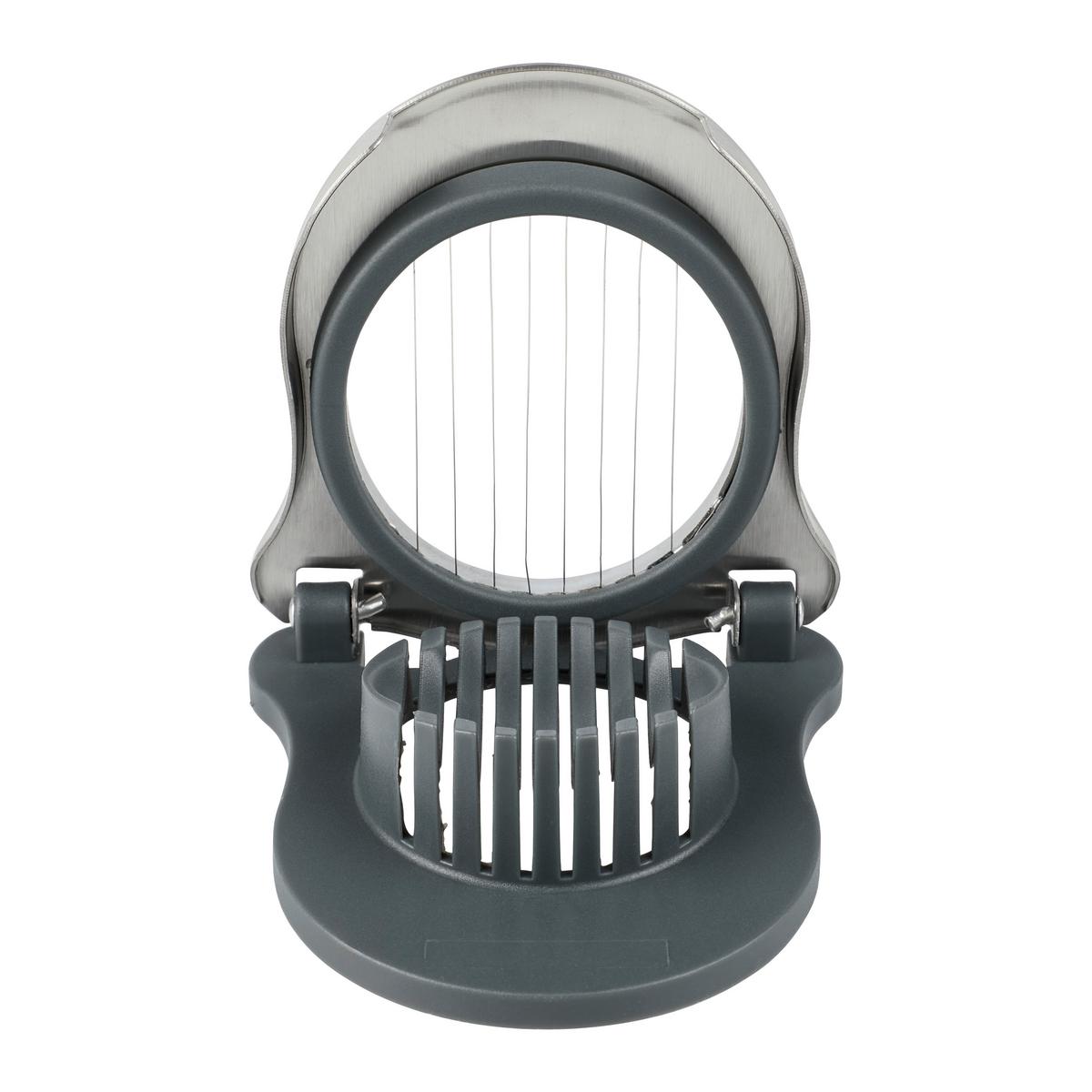 Krájač na vajíčka KIKI - farba ušľachtilej ocele/tmavosivá, Konventionell, kov/plast (11/10/3cm) - Mömax