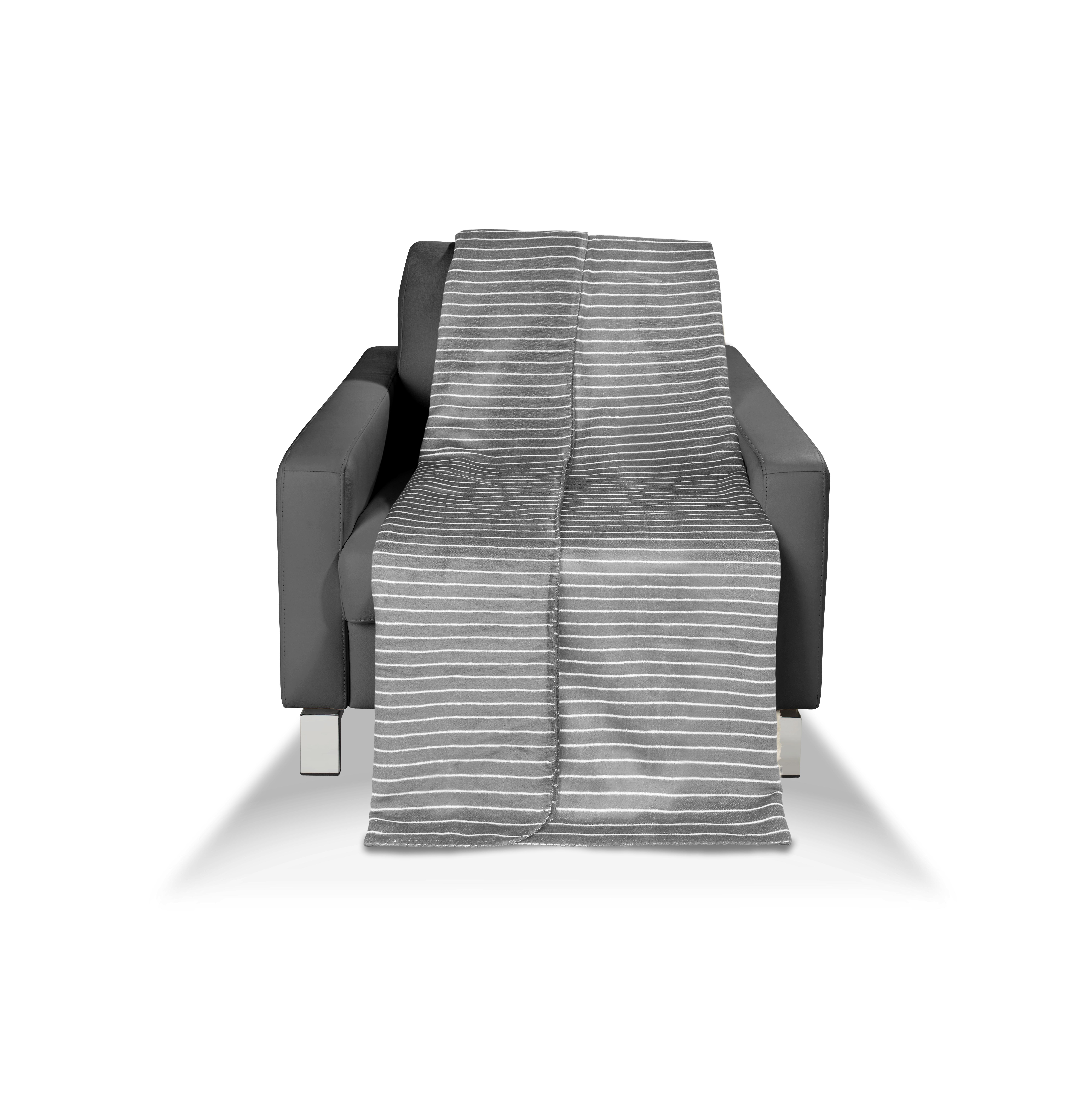 Kuscheldecke Dula - Grau, MODERN, Textil (140/180cm) - Luca Bessoni