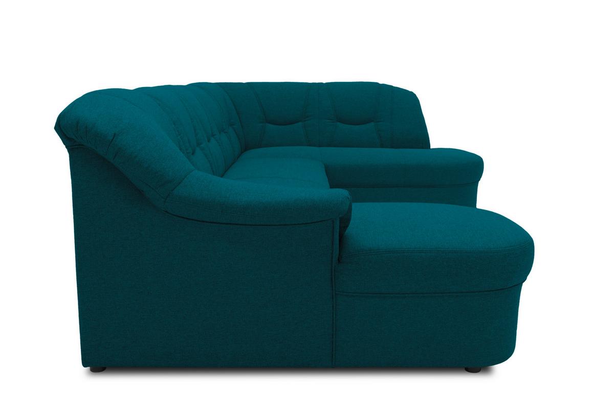 Wohnlandschaft Sarafina Dunkelblau - Schwarz/Dunkelblau, KONVENTIONELL, Textil (146/295/180cm) - MID.YOU