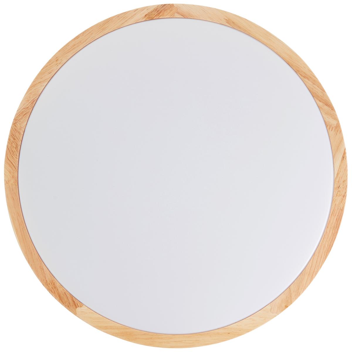LED-Deckenleuchte Laskos Ø 38 cm aus Holz - Braun/Weiß, Natur, Holz/Kunststoff (38/9cm) - Brilliant