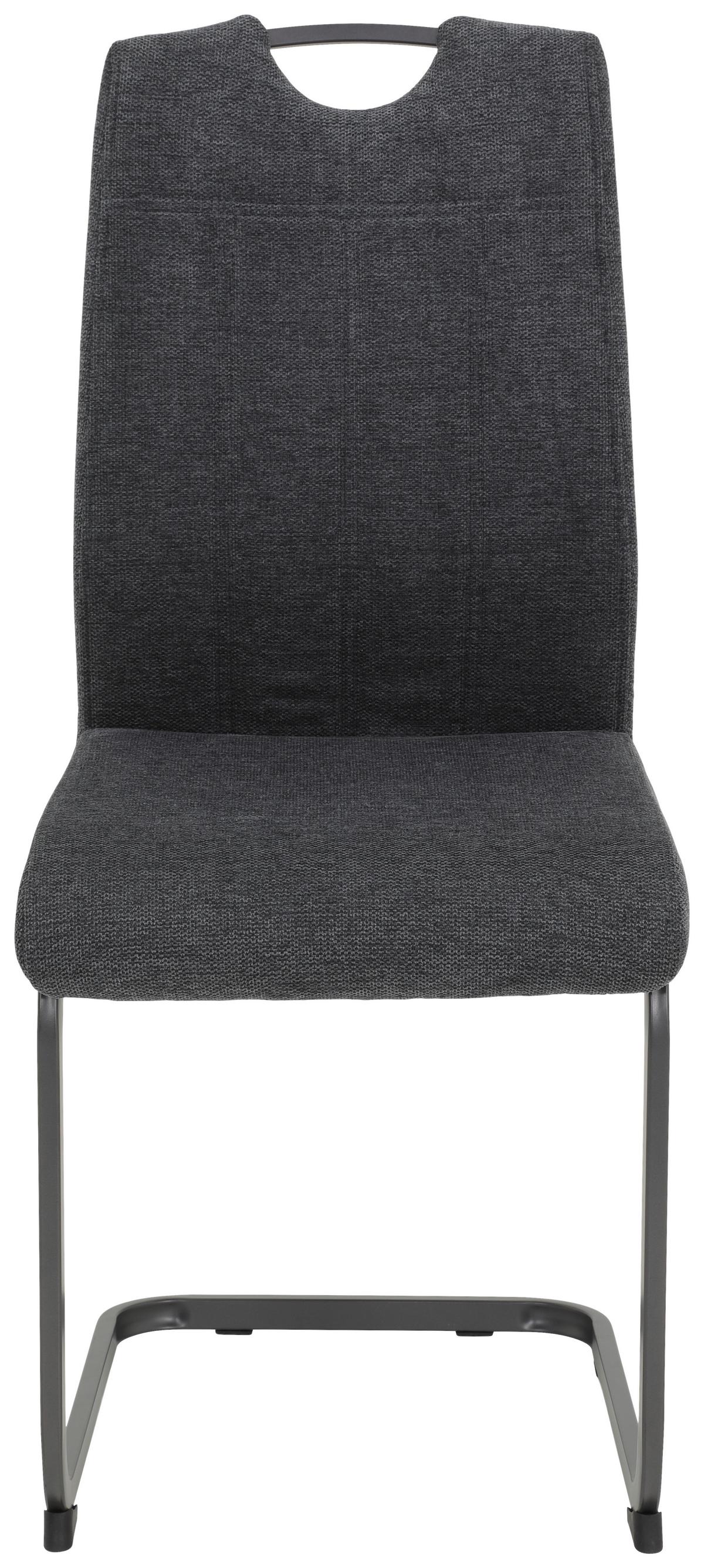 Schwingstuhl-set Britta S Anthrazit - Anthrazit/Grau, MODERN, Textil/Metall (44/100/59cm) - MID.YOU
