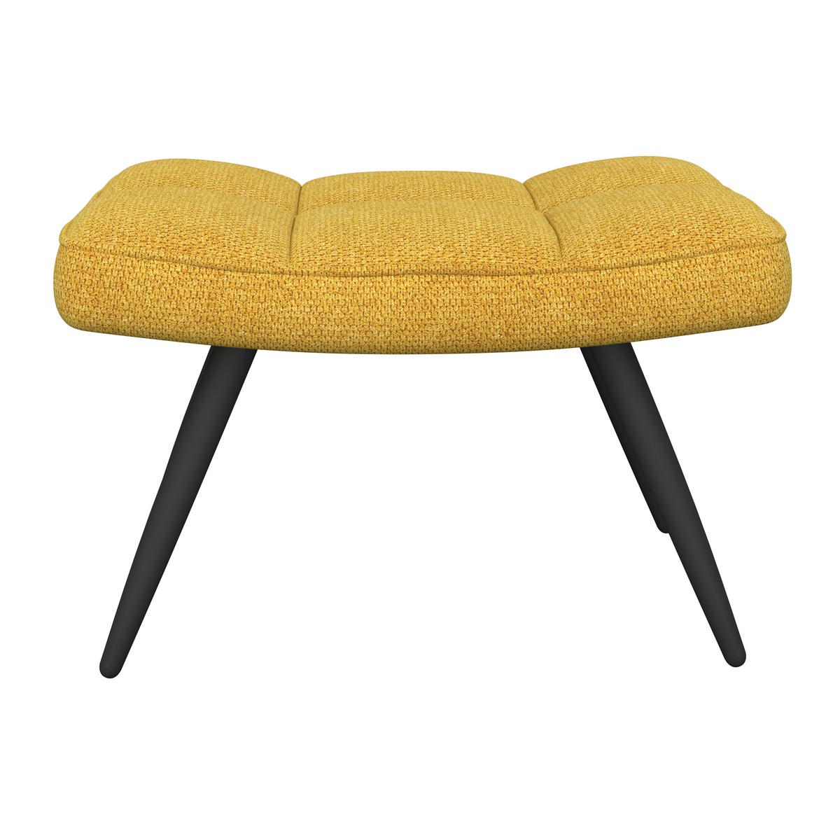 Ohrensessel Hanoi Webstoff gelb, B: 71 cm - Gelb/Schwarz, MODERN, Textil/Metall (71/98/83cm)