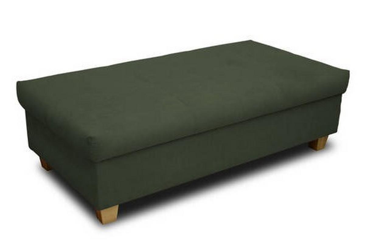 Polsterhocker Franzi Grün Mikrofaser H: 42 Cm - Grün, KONVENTIONELL, Textil (140/42/80cm) - MID.YOU