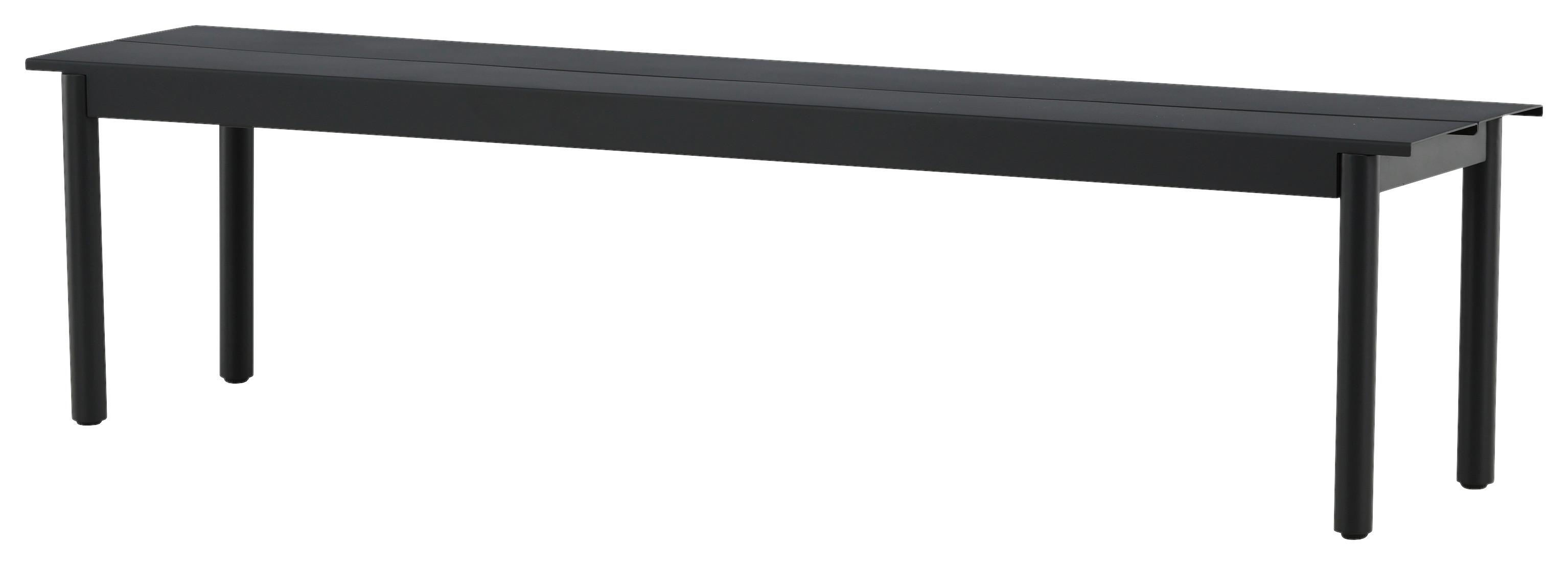 Gartenbank Modena - Schwarz, KONVENTIONELL, Metall (180/35/40cm) - Gardenson