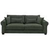 3-Sitzer-Sofa mit Schlaf- Funktion Angelina Dunkelgrün - Dunkelgrün/Schwarz, Basics, Textil (250/95/125cm) - MID.YOU