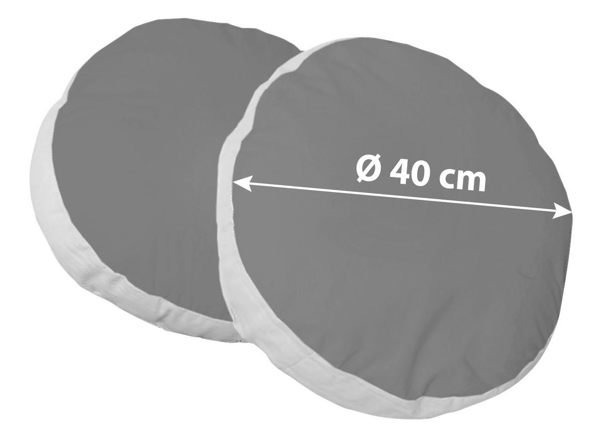 Zierkissen 40x40 cm Baumwolle Grün/Beige - Grün, KONVENTIONELL, Textil (40/40cm) - MID.YOU