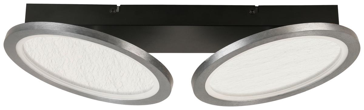 Stropní LED svítidlo DOMINIK - černá/barvy grafitu, Moderní, kov/plast (51/25/8,1cm) - Modern Living