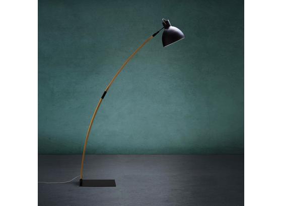 Stojací Lampa Nerea - černá/přírodní barvy, Moderní, kov/dřevo (87/22/150cm) - Modern Living Stojací Lampa Nerea - černá/přírodní barvy, Moderní, kov/dřevo (87/22/150cm) - Modern Living