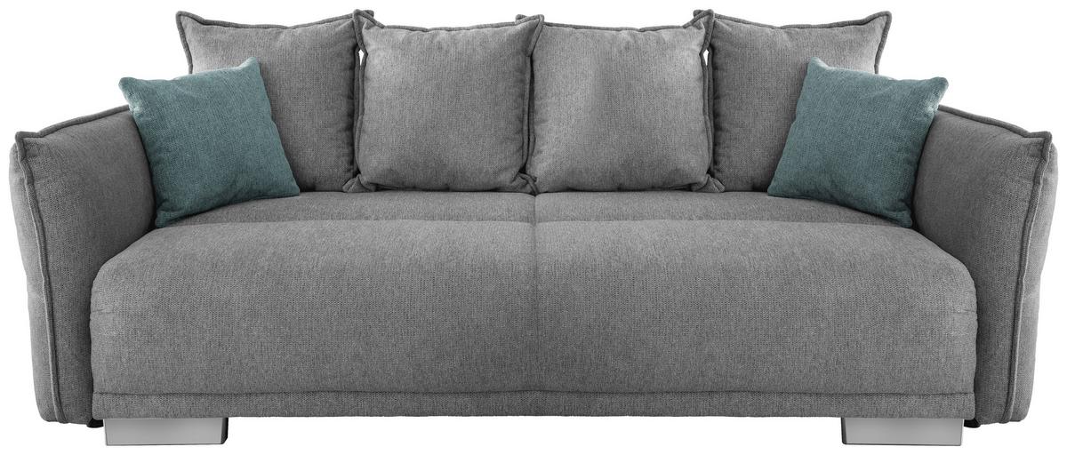 Bigsofa Pera, Silberfarben B: 242 cm - Chromfarben/Silberfarben, MODERN, Textil (242/71/90/131cm) - Livetastic