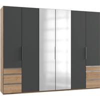 Drehtürenschrank 300cm Level, Graphit/eiche Dekor - Eichefarben/Graphitfarben, MODERN, Holzwerkstoff (300/236/58cm) - MID.YOU