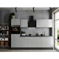 Küchenblock Oliver Grau, Weiß B: 280 cm - Weiß/Grau, Design, Holzwerkstoff (280cm) - Respekta