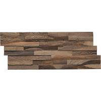 Wandverkleidung Teak Elegance Charred - Dunkelbraun, Basics, Holz (50/20/2cm)