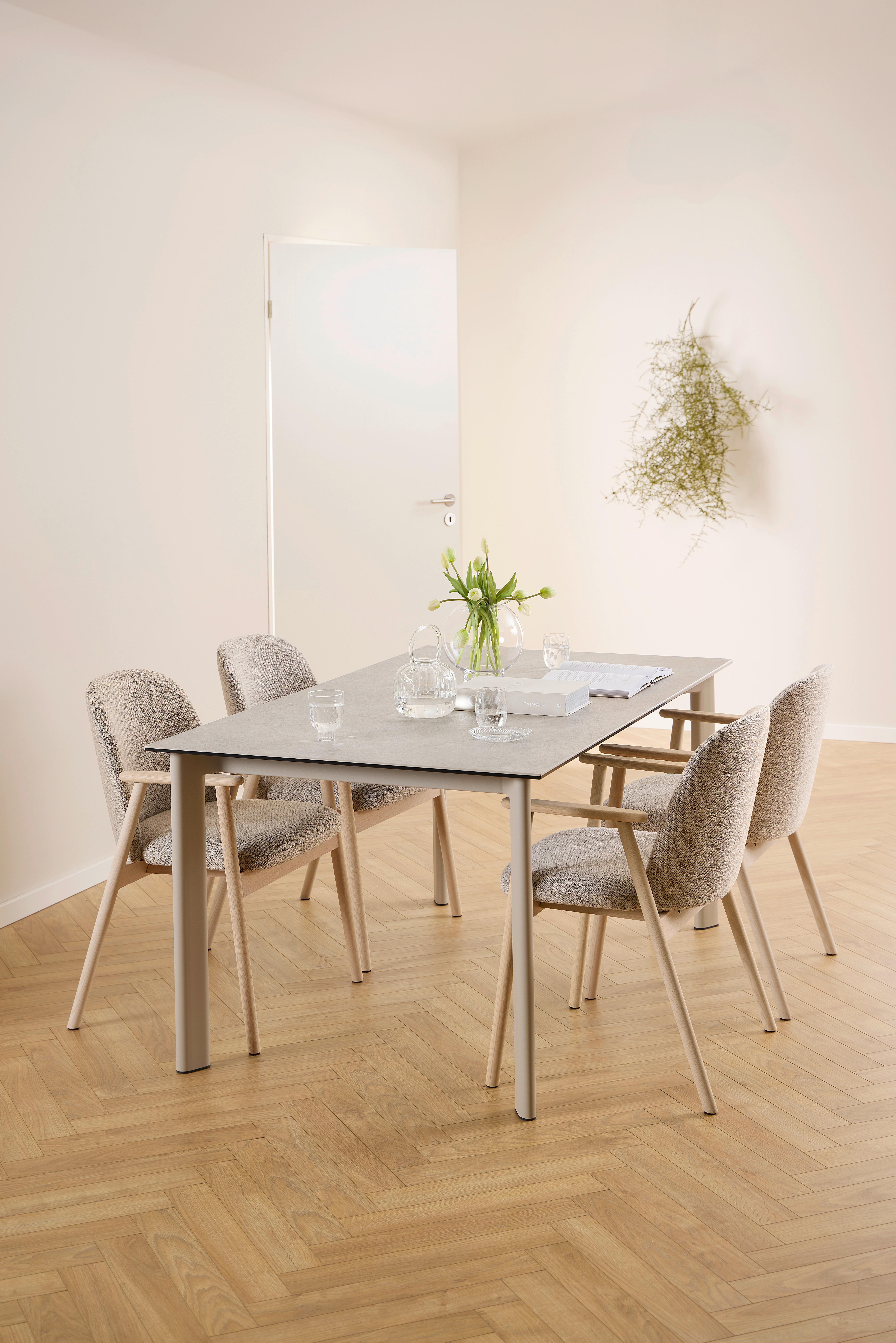 Jedálenský stôl PALERMO keramika  160x90cm - sivá, Trend, kov/keramika (160/75/90cm) - MID.YOU