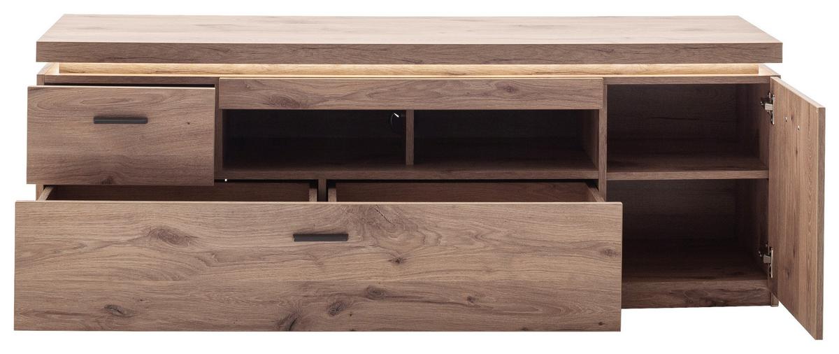 TV-Element Vancouver B: 156 cm Eiche Dekor - Eichefarben, MODERN, Holzwerkstoff (156/57/44cm)