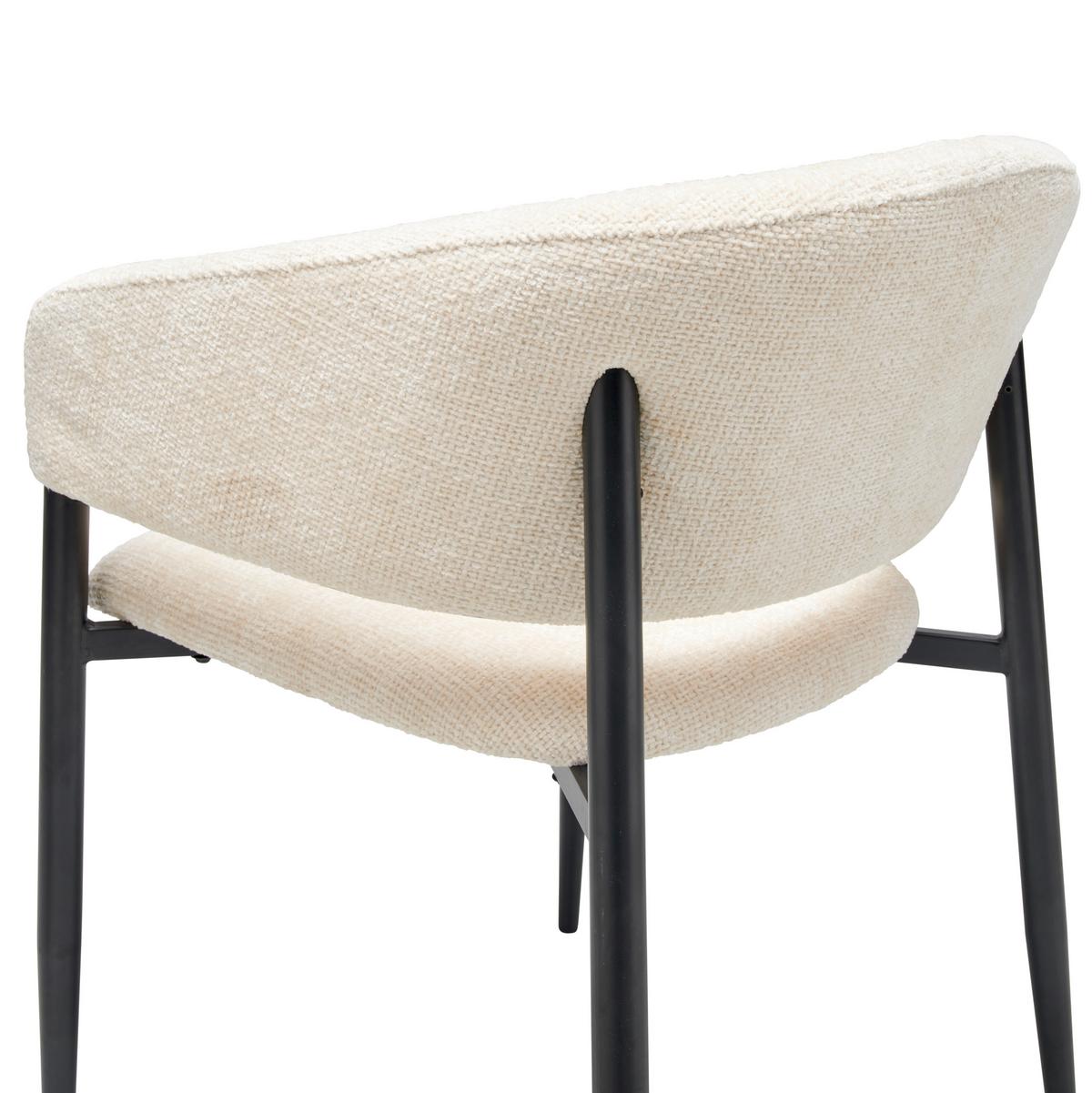 Armlehnstuhl-Set Juliana - Beige/Schwarz, LIFESTYLE, Holz/Textil (50/82/59cm) - MID.YOU