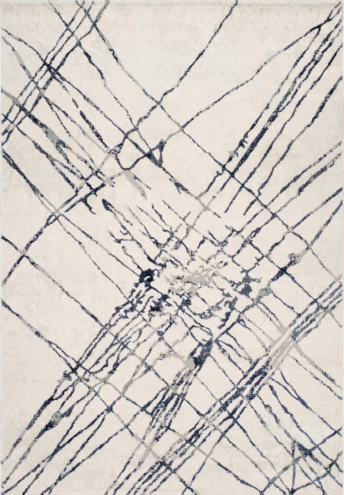 Webteppich Mason - Blau/Beige, MODERN, Textil (80/150cm) - Luca Bessoni