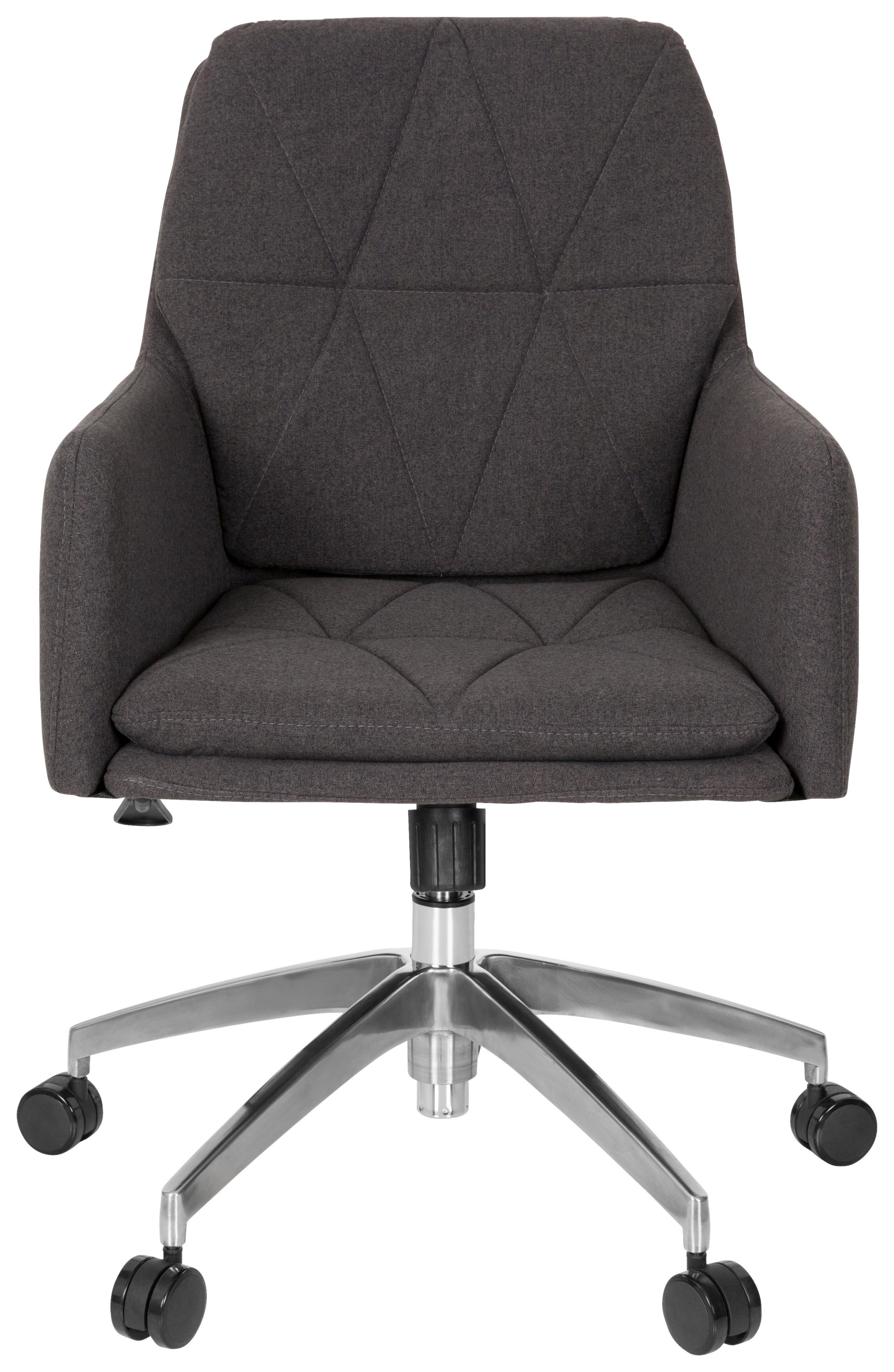 Drehstuhl Shake 350 höhenverstellbar Dunkelgrau - Dunkelgrau/Silberfarben, MODERN, Kunststoff/Textil (58/89/70cm) - MID.YOU