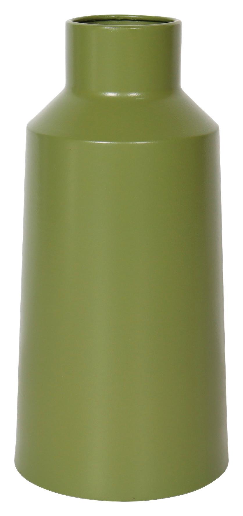 Váza Aceto, V: 30,5cm - zelená, Moderný, kov (15/30,5cm) - Premium Living