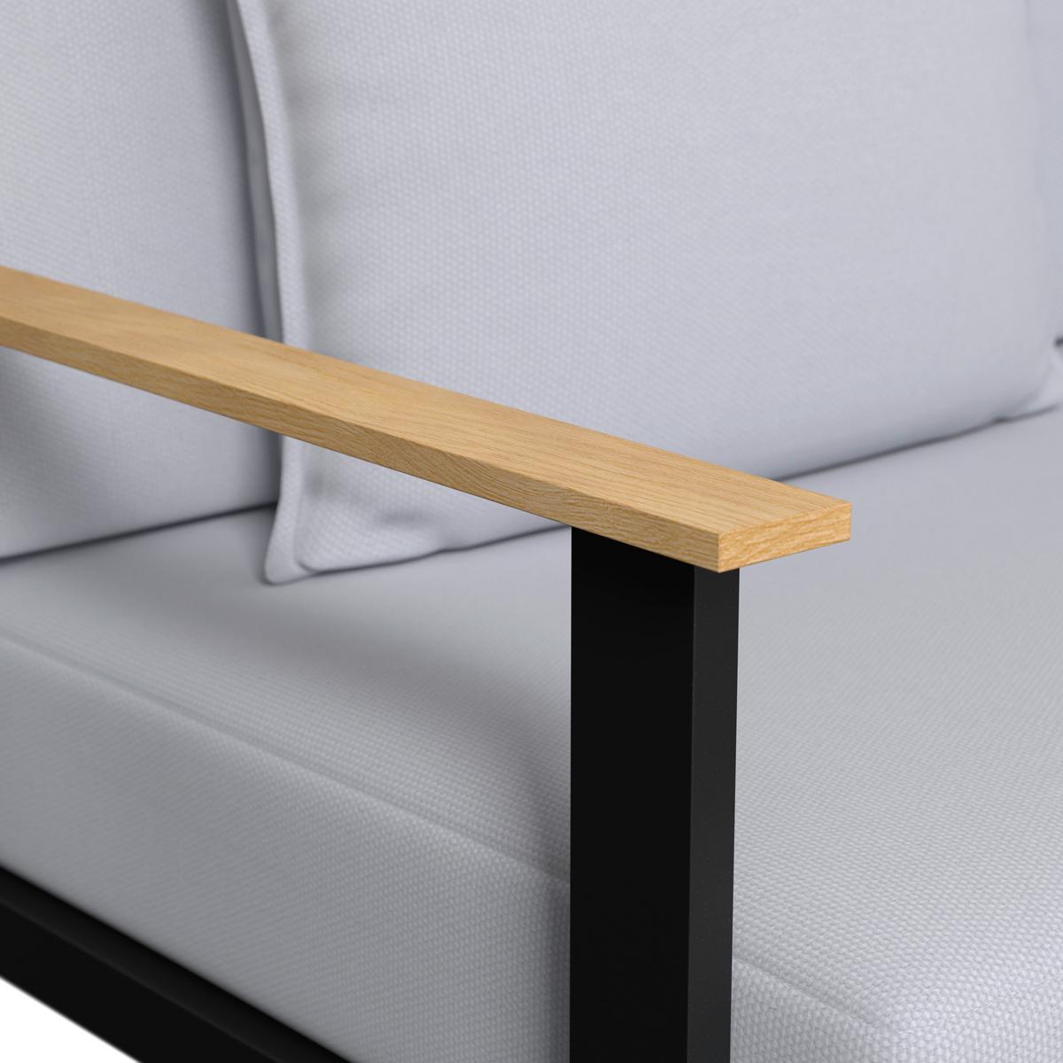 TERASOVÁ SEDACIA SÚPRAVA FABRIZIA - sivá, Modern, kov/drevo - Bessagi Garden