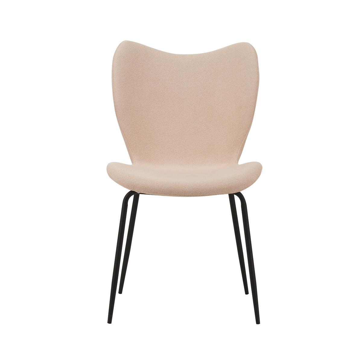 Stuhl-Set Caen Beige B: 50 cm - Beige/Schwarz, MODERN, Textil/Metall (50/88,5/42cm) - MID.YOU