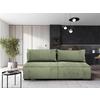 Schlafsofa Flow Mintgrün B: 202 Cm - Schwarz/Mintgrün, Design, Textil (202/90/99cm) - MID.YOU