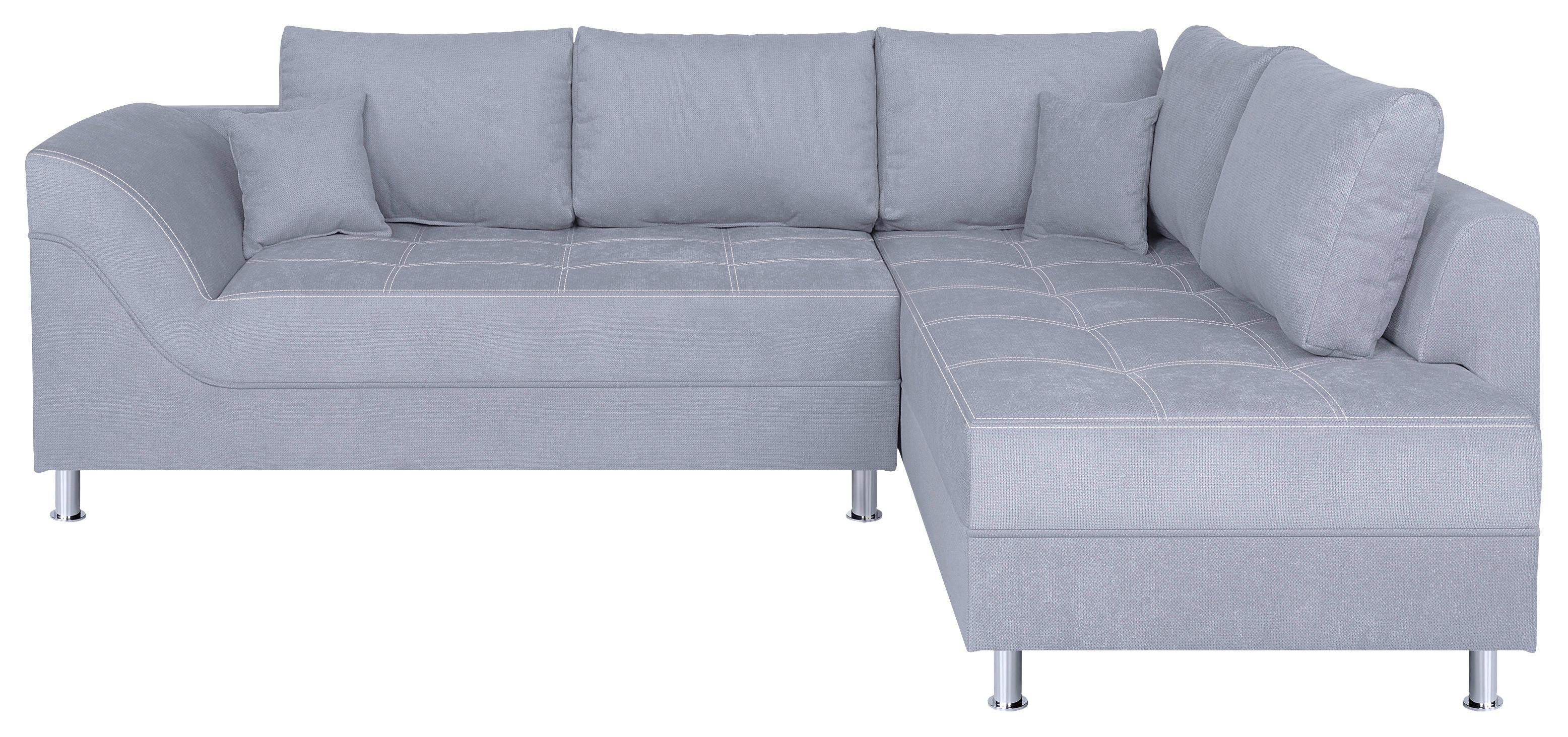 Rohová sedačka BENNY, oboustranná, šedá - šedá/černá, Design, kompozitní dřevo/textil (267/202cm) - P & B