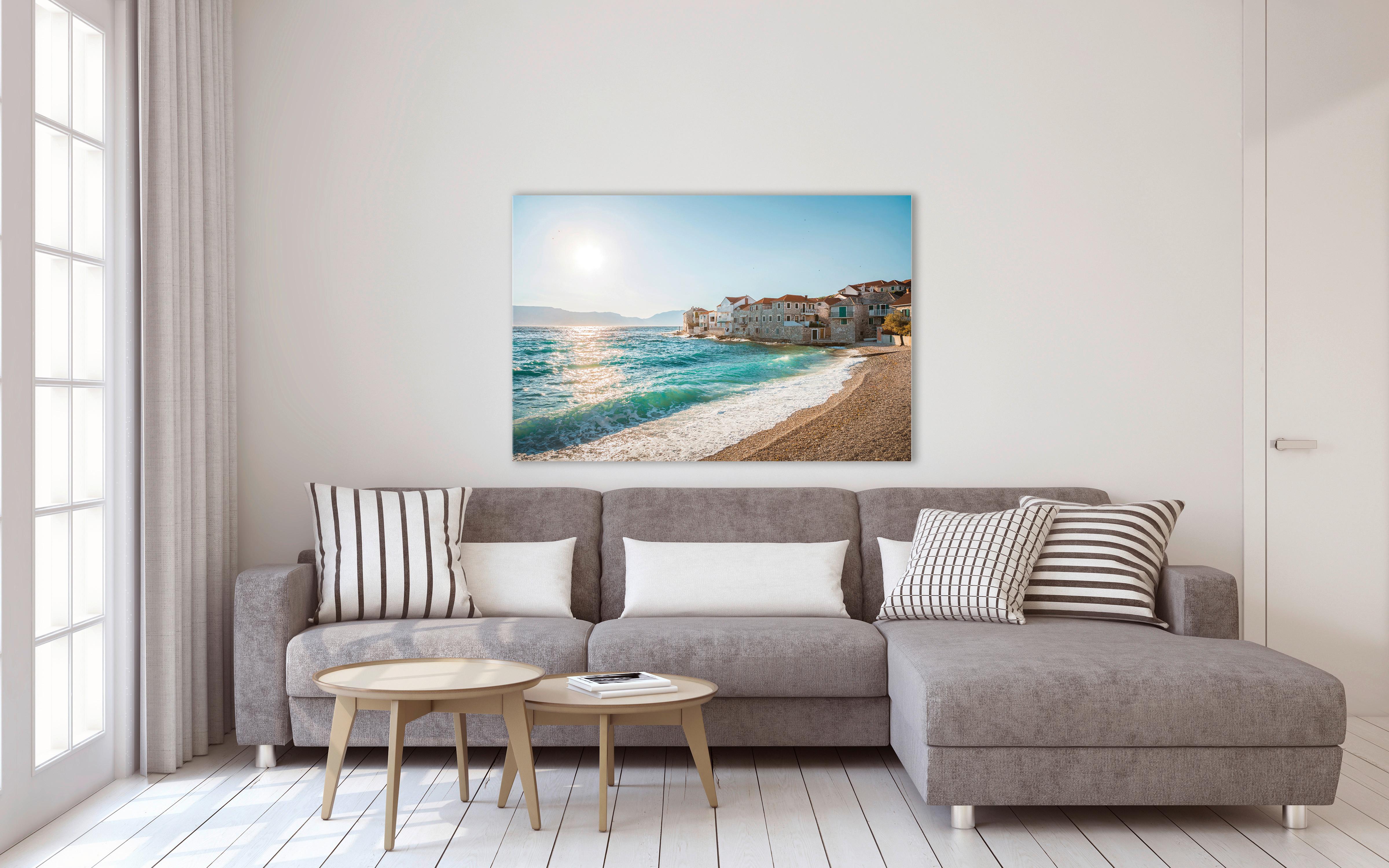 Obraz Na Plátně Deseny, 150/100cm - bílá/modrá, Basics, kompozitní dřevo (150/100/3.00cm) - Modern Living