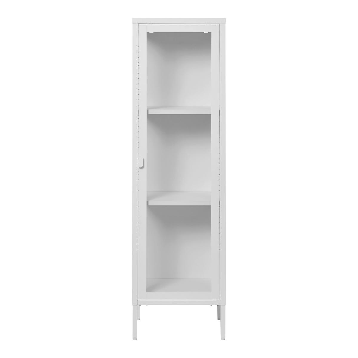 Garderobenpaneel Brisbane Weiß/Transparent B: 35cm - Transparent/Weiß, Design, Glas/Metall (35/140/40cm) - MID.YOU